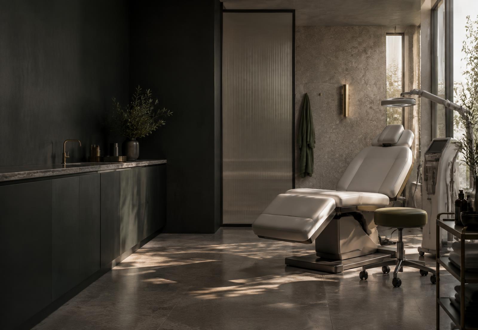 Modern aesthetic medicine treatment room